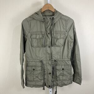 Abercrombie & Fitch Vintage Y2K Field Jacket Womens XS Olive Military Cotton